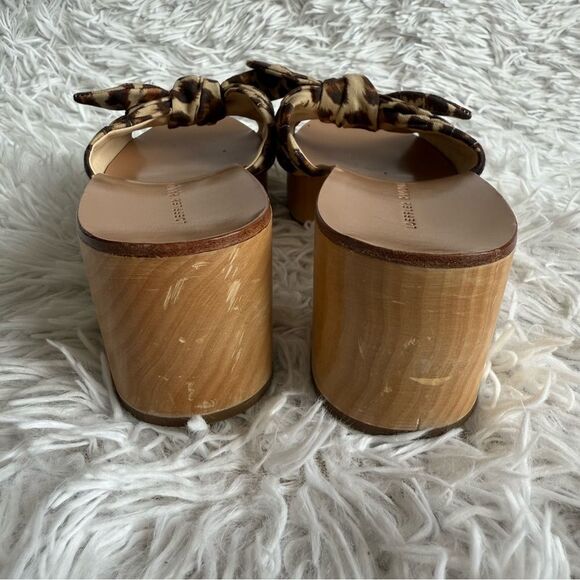 Loeffler Randall Leopard Print Regina Clog Heeled Sandals Size 8.5 - Picture 6 of 8
